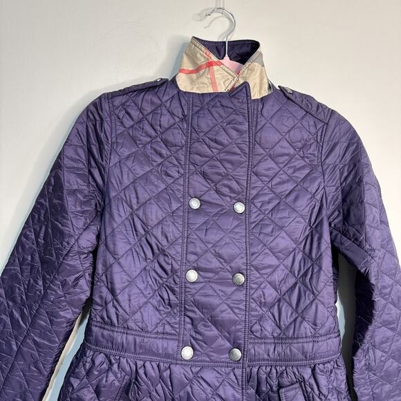 Burberry Quilted Jacket Purple/ Violet Kids Girl Size 14Y - Picture 8 of 15